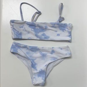 Girls tie dye bandeau bikini